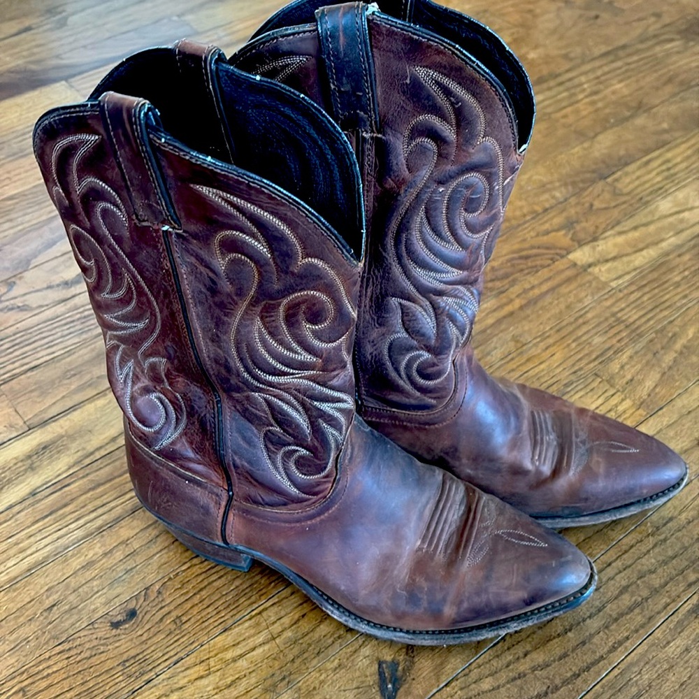 Code west leather cowboy boots men’s 10 w